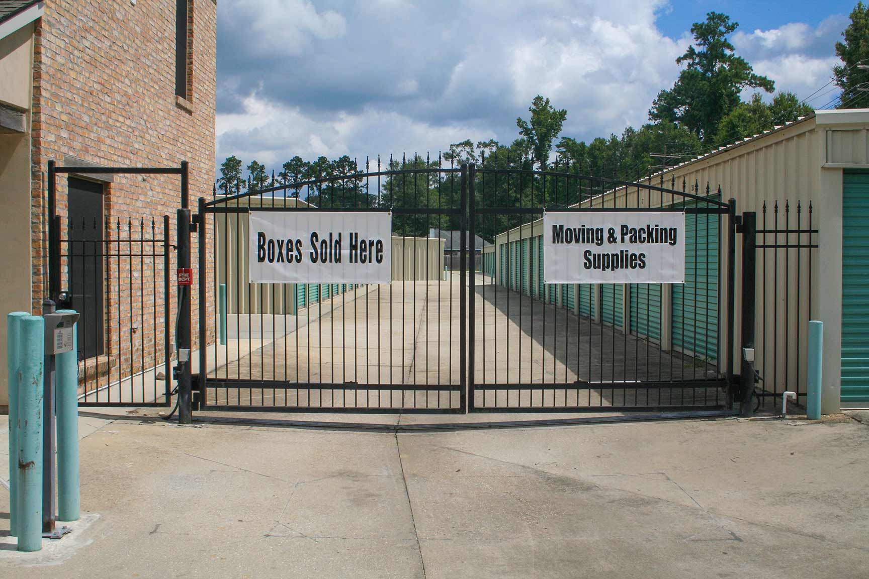 Exterior photo of the security gate